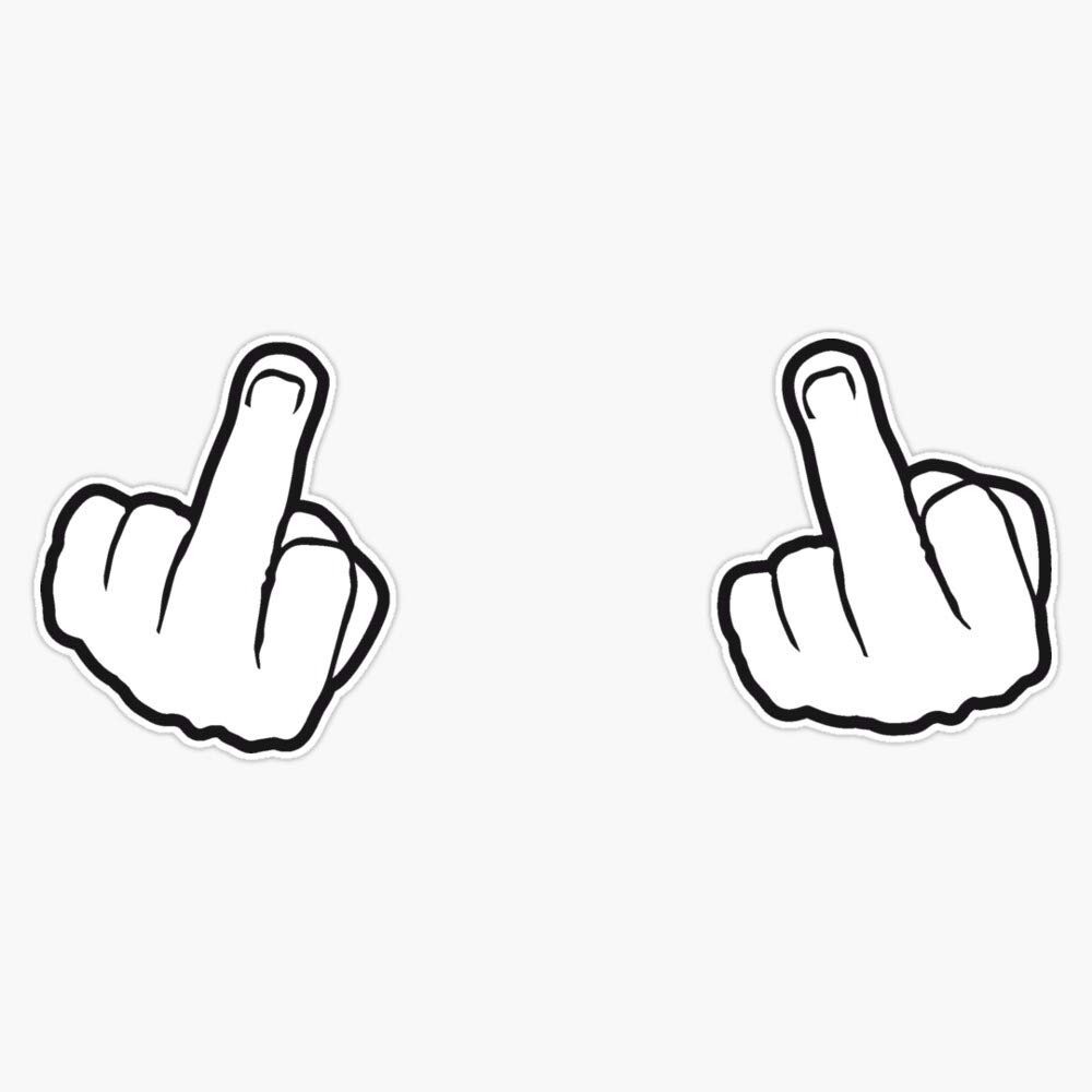 Amazon.com: 2 Hands Show Gloves Nimble Finger Middle Finger Symbol